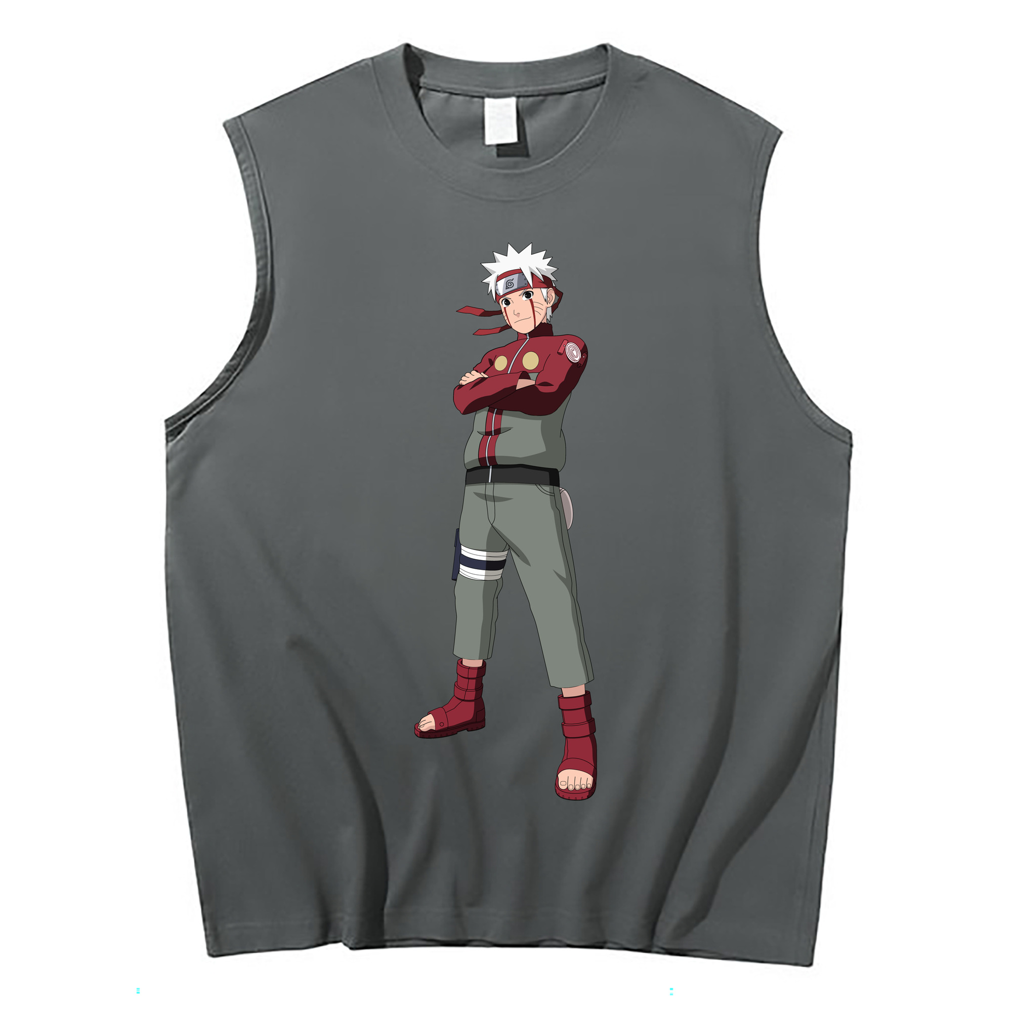 （画像用） NARUTO -ナルト- うずまき ナルト Uzumaki Naruto コットン100％タンクトップ（フロントプリント）